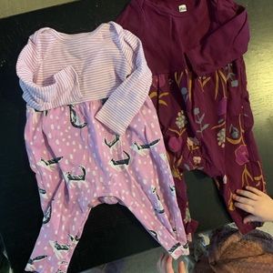 Tea Collection Set of Rompers - 3-6 Months